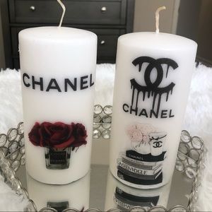 Red/black design candles